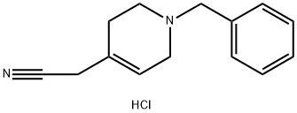 4-Pyridineacetonitrile, 1,2,3,6-tetrahydro-1-(phenylMethyl)-, hydrochloride (1:1) Struktur