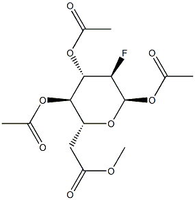 1,3,4,6-TETRA-O-ACETYL-2-DEOXY-2-FLUORO-D-GLUCOPYRANOSE Struktur