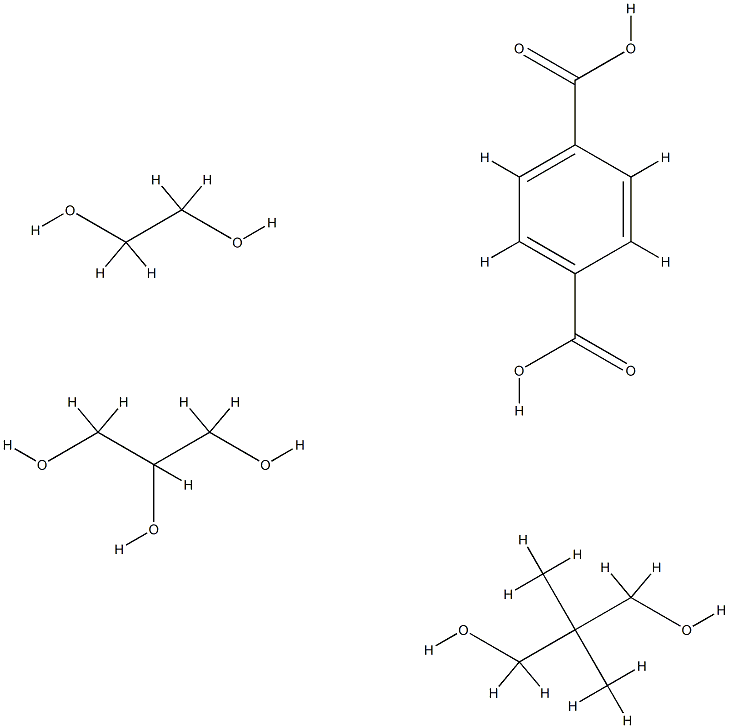 1,4-Benzenedicarboxylic acid, polymer with 2,2-dimethyl-1,3-propanediol, 1,2-ethanediol and 1,2,3-propanetriol Struktur