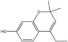 2H-1-Benzopyran-7-ol,4-ethyl-2,2-dimethyl-(9CI) Struktur