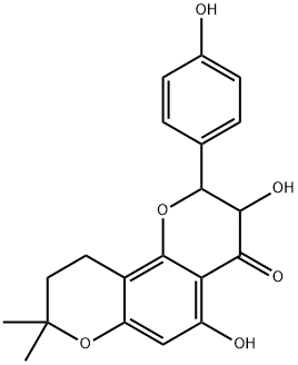 (2R,3R)-2,3,9,10-Tetrahydro-3,5-dihydroxy-2-(4-hydroxyphenyl)-8,8-dimethyl-4H,8H-benzo[1,2-b:3,4-b']dipyran-4-one Struktur