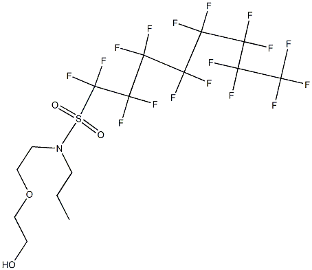 Poly(oxy-1,2-ethanediyl), α-[2-[[(heptadecafluorooctyl) sulfonyl]propylamino]ethyl]-ω-hydroxy - Structure