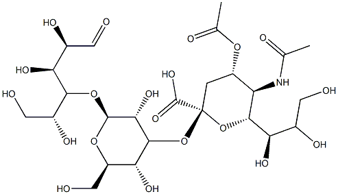 4-O-acetyl-alpha-N-acetylneuraminyl-(2-3)-lactose Structure