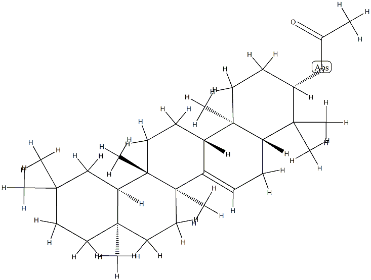 D:C-Friedoolean-7-en-3β-ol acetate Struktur