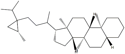 23-[2-Methyl-1-(1-methylethyl)cyclopropyl]-24-nor-5α-cholane Struktur