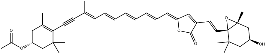 3-Acetylpyrrhoxanthinol Struktur