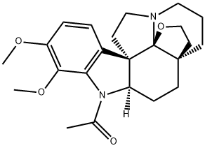 1-Acetyl-19,21-epoxy-16,17-dimethoxyaspidospermidine Struktur