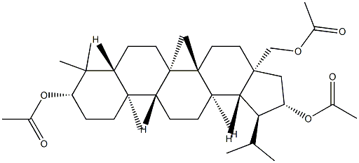 Lupane-3β,21β,28-triol triacetate Struktur