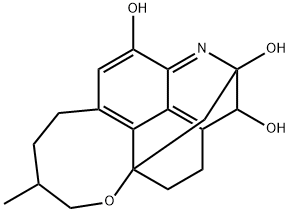 (6aξ,8aξ,11ξ,12ξ)-12-O-Demethylkesselringine Struktur