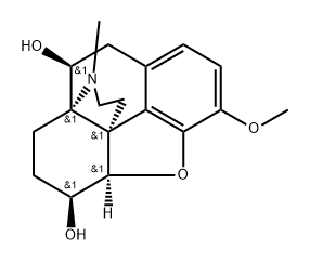 (13β,14β)-4,5α-Epoxy-3-methoxy-17-methylhasubanan-6α,9α-diol Struktur