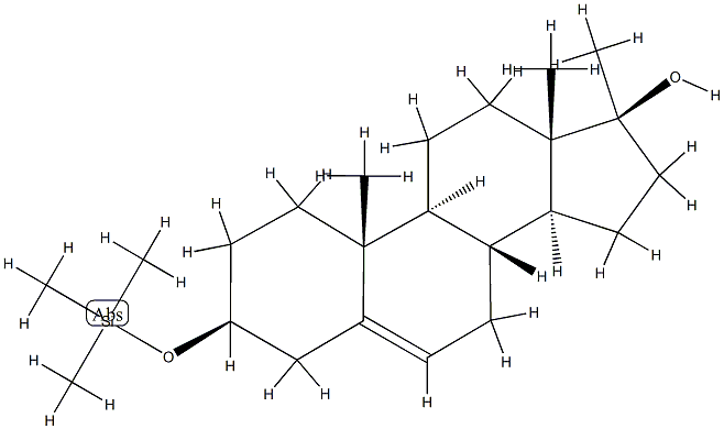 (17S)-17-メチル-3β-(トリメチルシロキシ)アンドロスタ-5-エン-17β-オール 化學(xué)構(gòu)造式