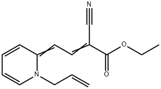 ethyl 4-(1-allyl-2(1H)-pyridinylidene)-2-cyano-2-butenoate Struktur