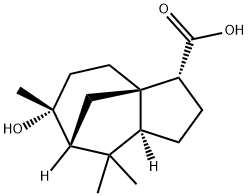 (3R)-2,3β,4,5,6,7,8,8aβ-Octahydro-6β-hydroxy-6,8,8-trimethyl-1H-3aα,7α-methanoazulene-3β-carboxylic acid Structure