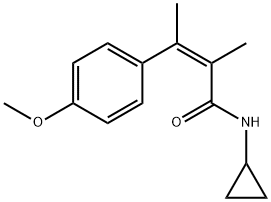 (Z)-N-Cyclopropyl-α,β-dimethyl-4-methoxycinnamamide Structure