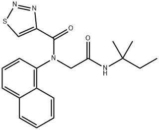 1,2,3-Thiadiazole-4-carboxamide,N-[2-[(1,1-dimethylpropyl)amino]-2-oxoethyl]-N-1-naphthalenyl-(9CI) Struktur