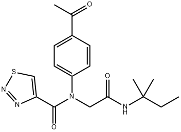 1,2,3-Thiadiazole-4-carboxamide,N-(4-acetylphenyl)-N-[2-[(1,1-dimethylpropyl)amino]-2-oxoethyl]-(9CI) Struktur