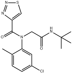 1,2,3-Thiadiazole-4-carboxamide,N-(5-chloro-2-methylphenyl)-N-[2-[(1,1-dimethylethyl)amino]-2-oxoethyl]-(9CI) Struktur