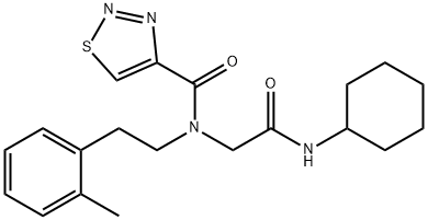 1,2,3-Thiadiazole-4-carboxamide,N-[2-(cyclohexylamino)-2-oxoethyl]-N-[2-(2-methylphenyl)ethyl]-(9CI) Struktur