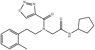 1,2,3-Thiadiazole-4-carboxamide,N-[2-(cyclopentylamino)-2-oxoethyl]-N-[2-(2-methylphenyl)ethyl]-(9CI) Struktur