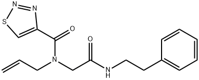 1,2,3-Thiadiazole-4-carboxamide,N-[2-oxo-2-[(2-phenylethyl)amino]ethyl]-N-2-propenyl-(9CI) Struktur