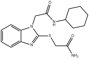 1H-Benzimidazole-1-acetamide,2-[(2-amino-2-oxoethyl)thio]-N-cyclohexyl-(9CI) Struktur
