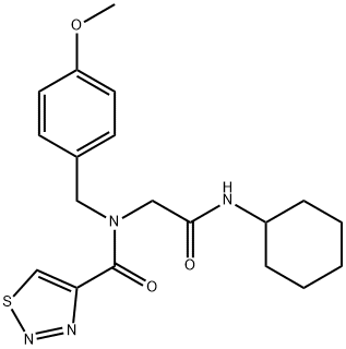 1,2,3-Thiadiazole-4-carboxamide,N-[2-(cyclohexylamino)-2-oxoethyl]-N-[(4-methoxyphenyl)methyl]-(9CI) Struktur