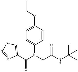 1,2,3-Thiadiazole-4-carboxamide,N-[2-[(1,1-dimethylethyl)amino]-2-oxoethyl]-N-(4-ethoxyphenyl)-(9CI) Struktur