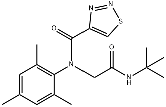 1,2,3-Thiadiazole-4-carboxamide,N-[2-[(1,1-dimethylethyl)amino]-2-oxoethyl]-N-(2,4,6-trimethylphenyl)-(9CI) Struktur