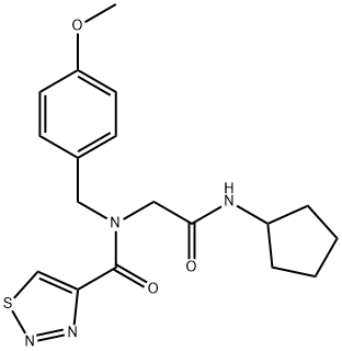 1,2,3-Thiadiazole-4-carboxamide,N-[2-(cyclopentylamino)-2-oxoethyl]-N-[(4-methoxyphenyl)methyl]-(9CI) Struktur