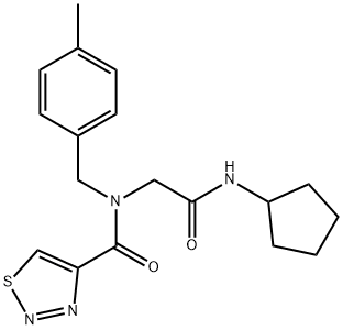 1,2,3-Thiadiazole-4-carboxamide,N-[2-(cyclopentylamino)-2-oxoethyl]-N-[(4-methylphenyl)methyl]-(9CI) Struktur
