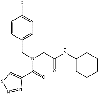1,2,3-Thiadiazole-4-carboxamide,N-[(4-chlorophenyl)methyl]-N-[2-(cyclohexylamino)-2-oxoethyl]-(9CI) Struktur