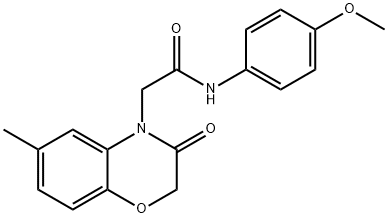 4H-1,4-Benzoxazine-4-acetamide,2,3-dihydro-N-(4-methoxyphenyl)-6-methyl-3-oxo-(9CI) Struktur