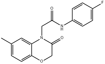 4H-1,4-Benzoxazine-4-acetamide,N-(4-fluorophenyl)-2,3-dihydro-6-methyl-3-oxo-(9CI) Struktur