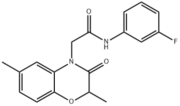 4H-1,4-Benzoxazine-4-acetamide,N-(3-fluorophenyl)-2,3-dihydro-2,6-dimethyl-3-oxo-(9CI) Struktur
