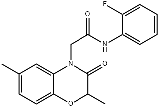 4H-1,4-Benzoxazine-4-acetamide,N-(2-fluorophenyl)-2,3-dihydro-2,6-dimethyl-3-oxo-(9CI) Struktur