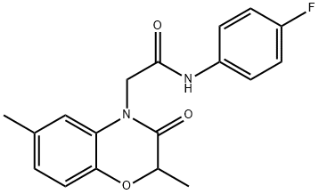 4H-1,4-Benzoxazine-4-acetamide,N-(4-fluorophenyl)-2,3-dihydro-2,6-dimethyl-3-oxo-(9CI) Struktur