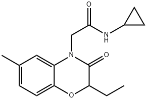 4H-1,4-Benzoxazine-4-acetamide,N-cyclopropyl-2-ethyl-2,3-dihydro-6-methyl-3-oxo-(9CI) Struktur