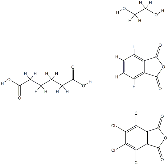 Hexanedioic acid, polymer with 1,2-ethanediol, 1,3-isobenzofurandione and 4,5,6,7-tetrachloro-1,3-isobenzofurandione Struktur
