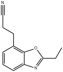 7-Benzoxazolepropanenitrile,2-ethyl-(9CI) Structure