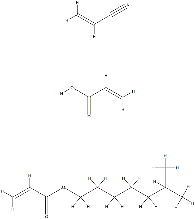 2-丙烯酸與2丙烯酸異辛酯和2-丙烯腈的聚合物, 63793-45-3, 結(jié)構(gòu)式