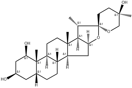 (25R)-5β-Spirostane-1β,3β,25-triol Struktur