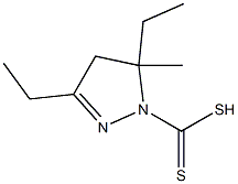 1H-Pyrazole-1-carbodithioicacid,3,5-diethyl-4,5-dihydro-5-methyl-(9CI)|