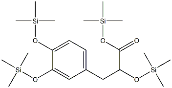 Trimethylsilyl catechollactate tris(trimethylsilyl) ether Struktur