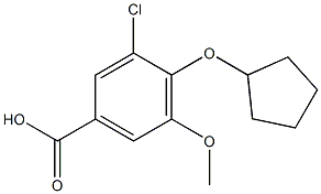 3-chloro-4-(cyclopentyloxy)-5-methoxybenzoic acid Struktur