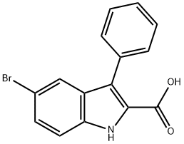 5-bromo-3-phenyl-1H-indole-2-carboxylic acid Struktur
