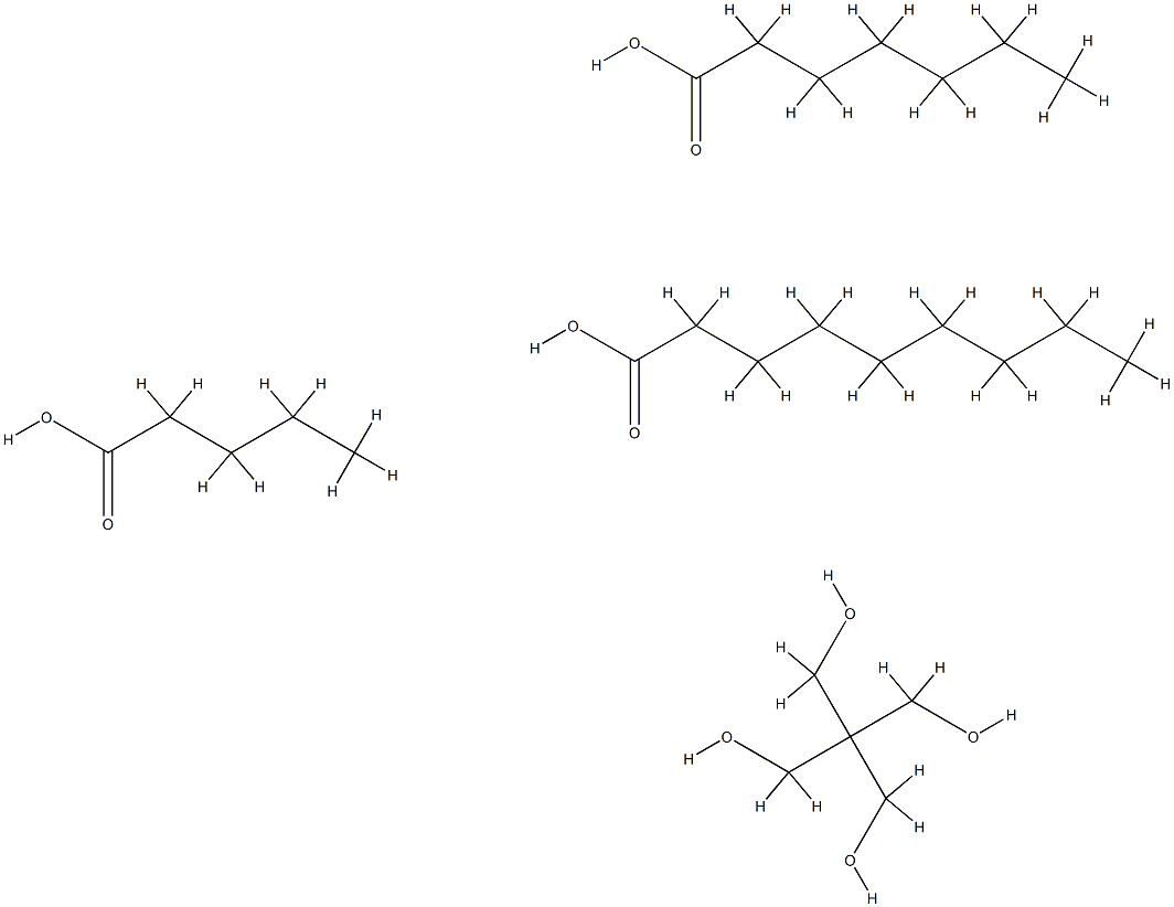 Nonanoic acid, mixed esters with heptanoic acid, pentaerythritol and valeric acid Struktur