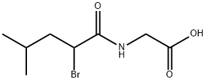 (±)-N-(2-bromo-4-methyl-1-oxopentyl)-glycine Struktur