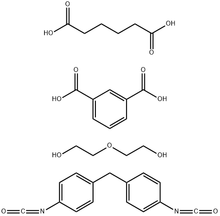 1,3-Benzenedicarboxylic acid, polymer with hexanedioic acid, 1,1-methylenebis4-isocyanatobenzene and 2,2-oxybisethanol Struktur