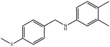 3,4-dimethyl-N-{[4-(methylsulfanyl)phenyl]methyl}aniline Struktur