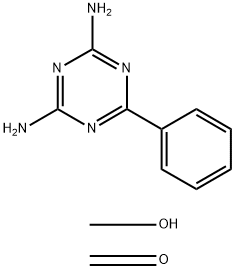 Formaldehyde polymer with methanol and 6-phenyl-1,3,5-triazine-2,4-diamine Struktur